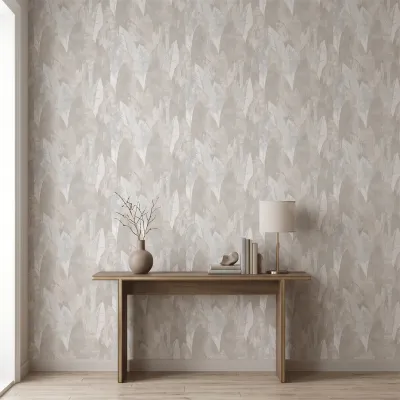 Abstract Grey Leaf Texture Wallpaper