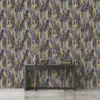Abstract Navy Blue Leaf Texture Wallpaper
