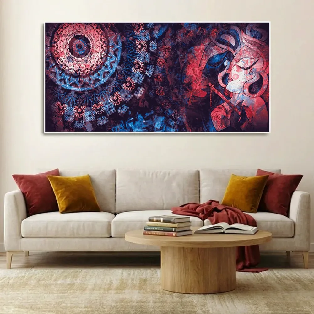 Abstract Harmony of Divine Energy Canvas Wall Painting With Frame