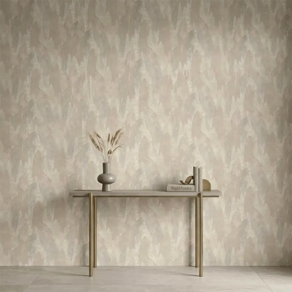 Abstract Ivory Leaf Texture Wallpaper