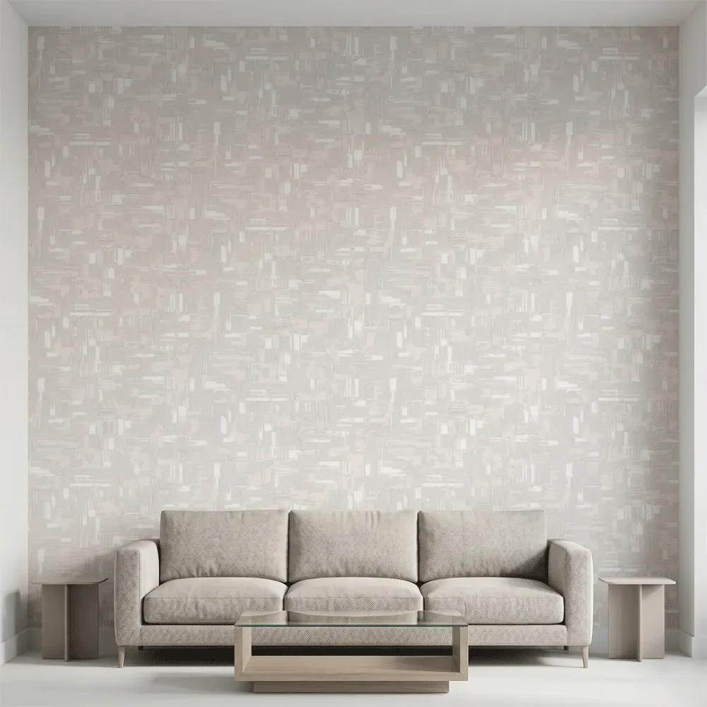 Alabaster Frost Abstract Brushstroke Texture Wallpaper