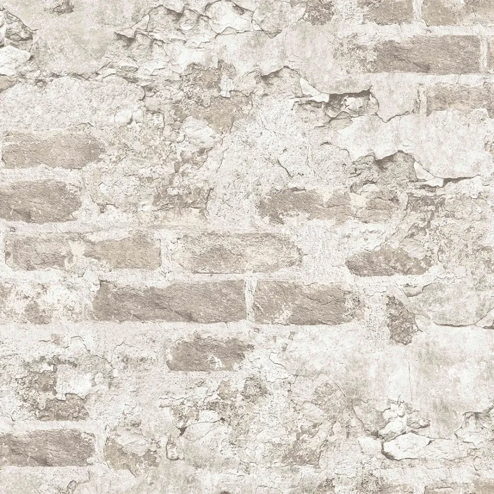 Antique Limestone Plaster Brick Wallpaper 