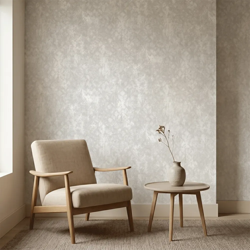 Arctic Nexus Industrial Geometric Wallpaper
