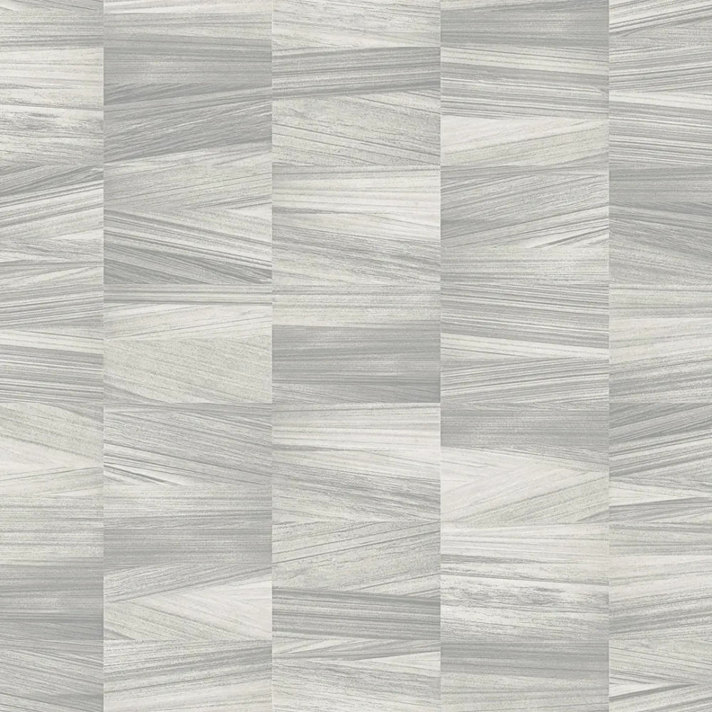 Arctic Silver Geometric Wallpaper 