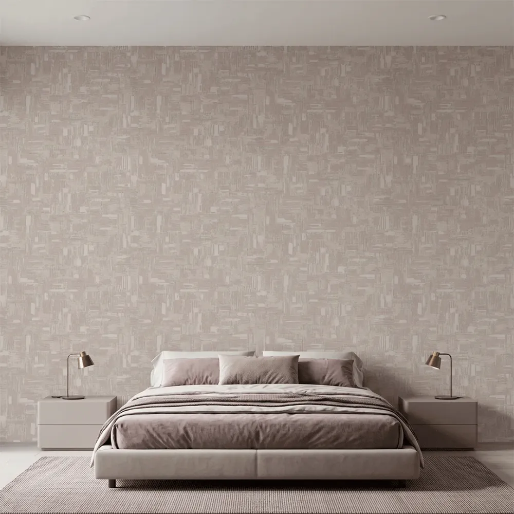 Blush Taupe Abstract Brushstroke Texture Wallpaper