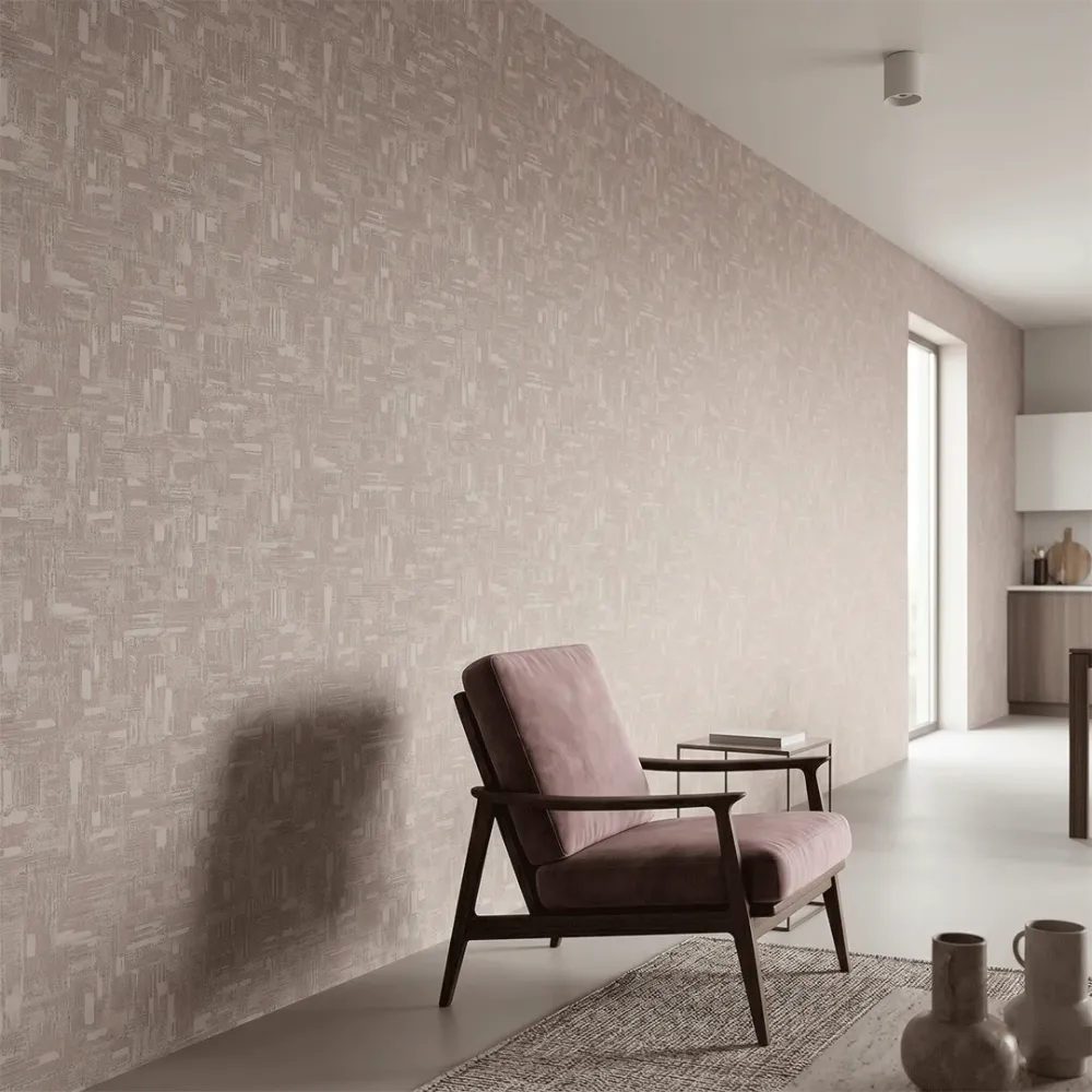 Blush Taupe Abstract Brushstroke Texture Wallpaper