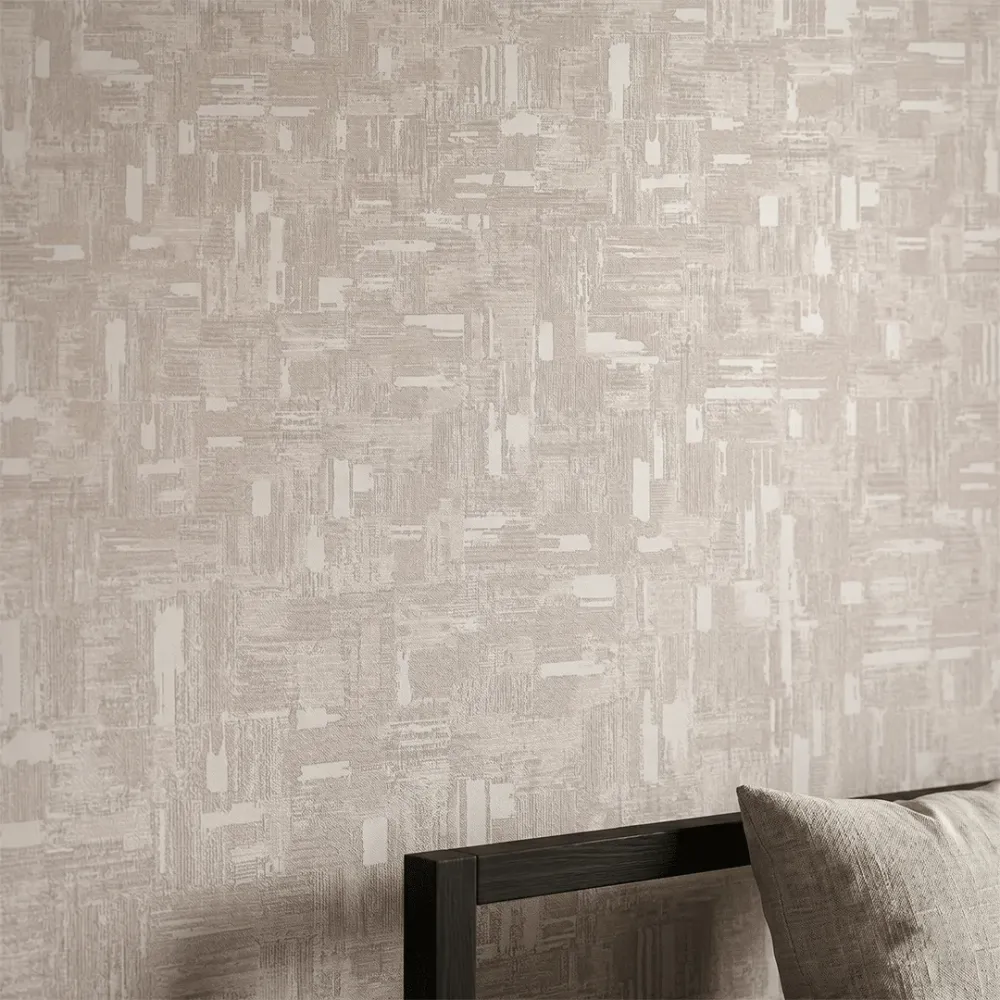 Blush Taupe Abstract Brushstroke Texture Wallpaper