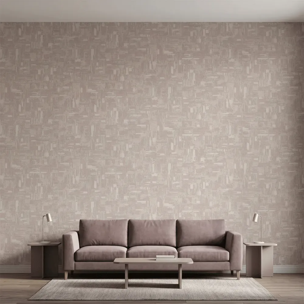 Blush Taupe Abstract Brushstroke Texture Wallpaper
