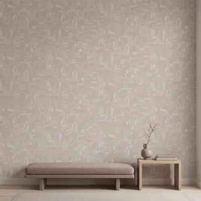 Blush Taupe Abstract Brushstroke Texture Wallpaper