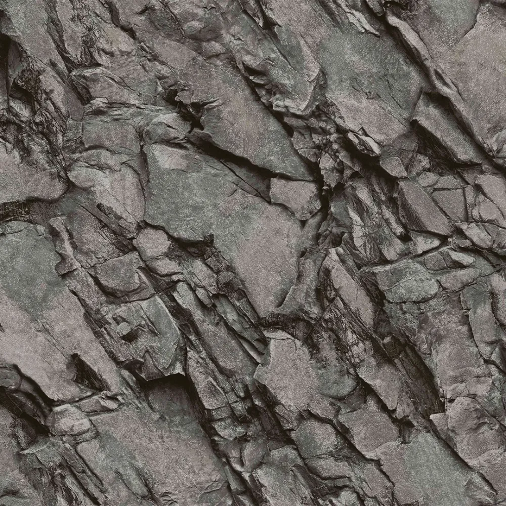 Charcoal Slate Cliff Stone Wallpaper 