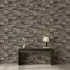Charcoal Walnut Geometric Wallpaper