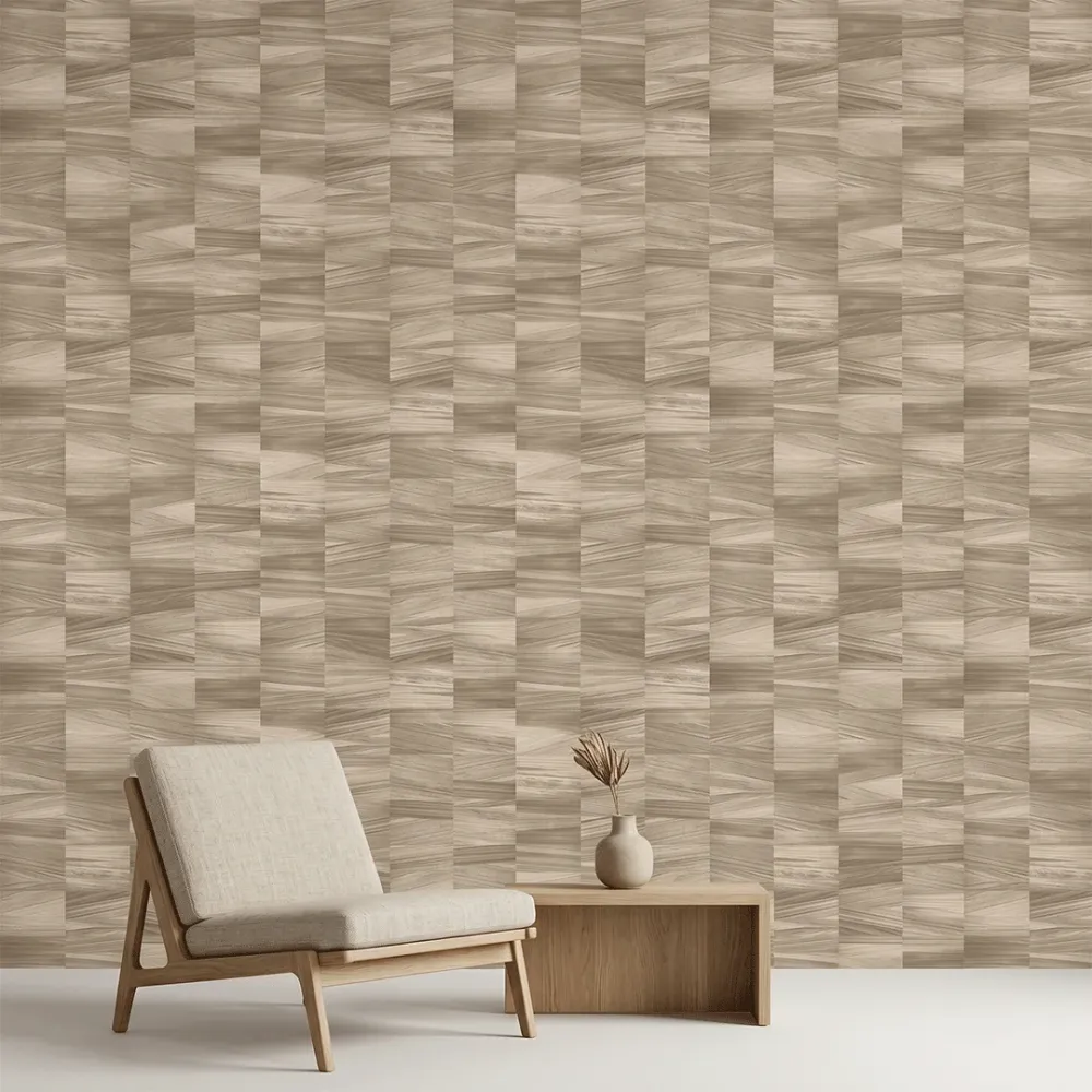 Desert Oak Geometric Wallpaper 