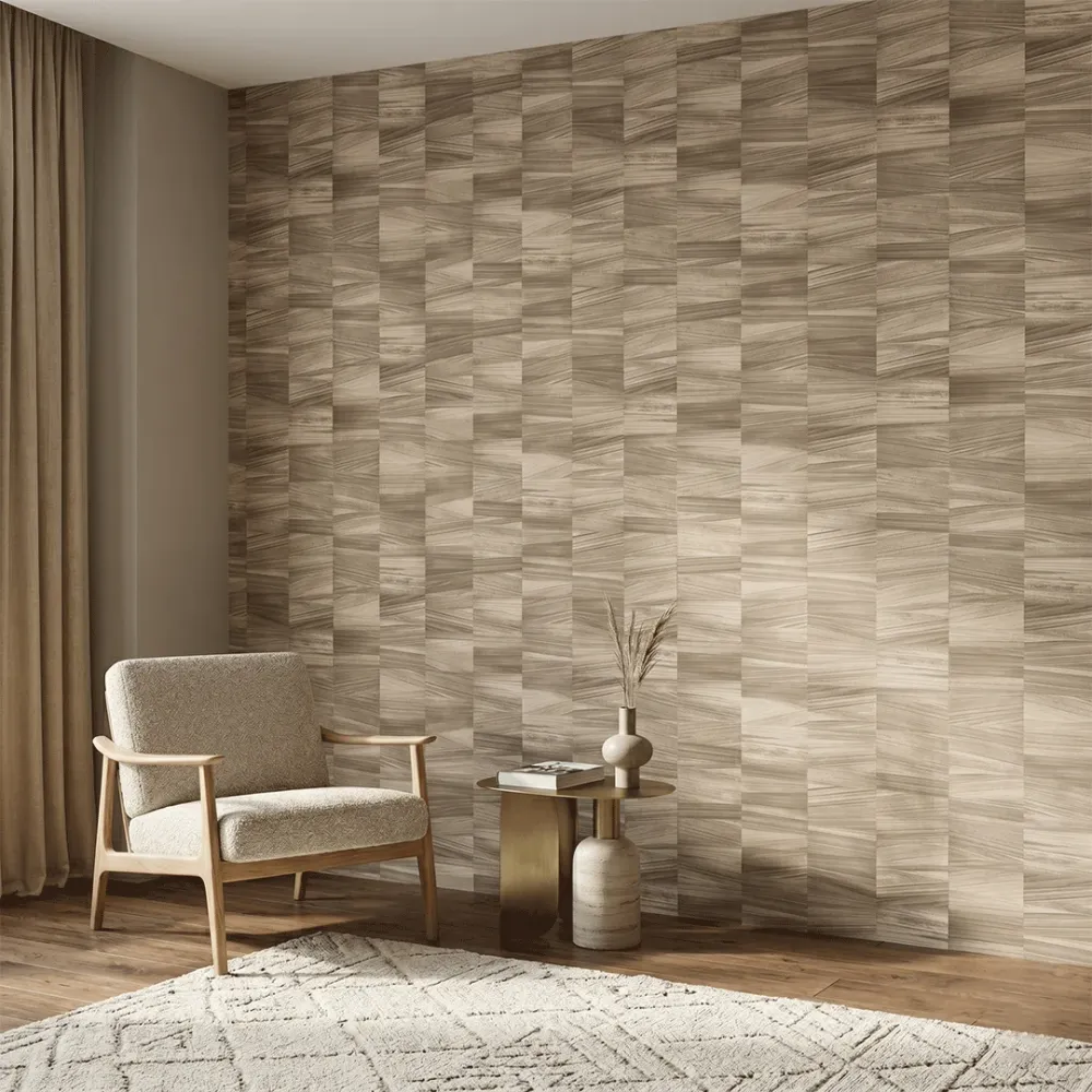 Desert Oak Geometric Wallpaper 