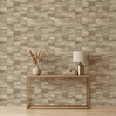 Desert Oak Geometric Wallpaper