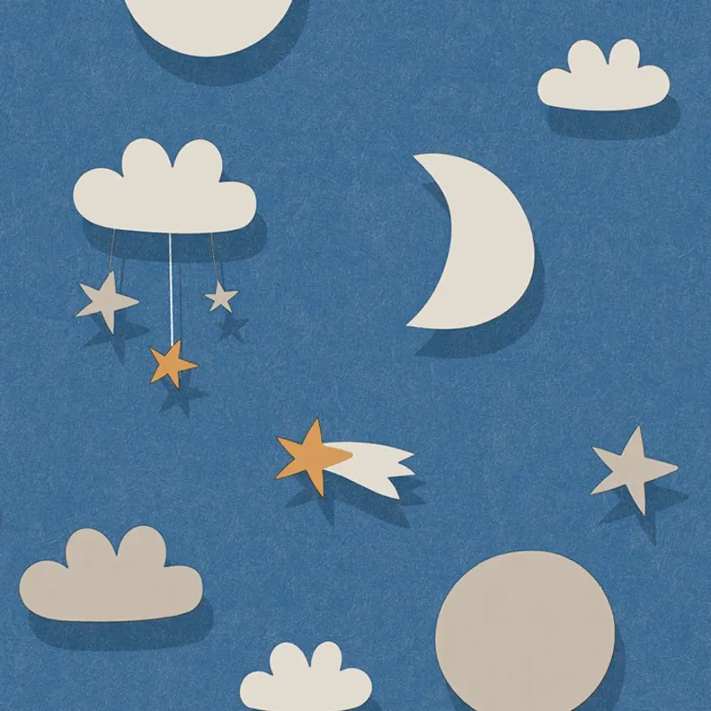 Dreamy Skies & Celestial Clouds Wallpaper Blue
