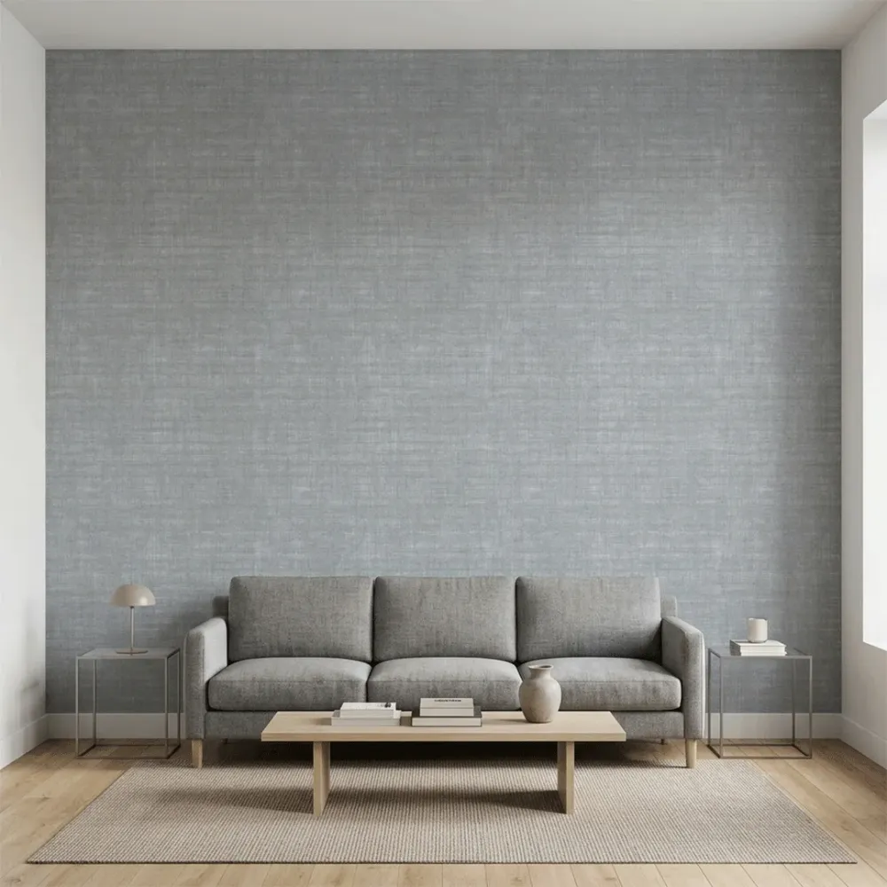 Dusty Blue Crosshatch Texture Wallpaper