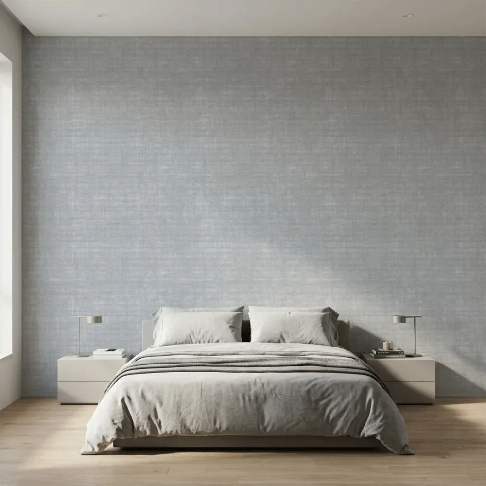 Dusty Blue Crosshatch Texture Wallpaper