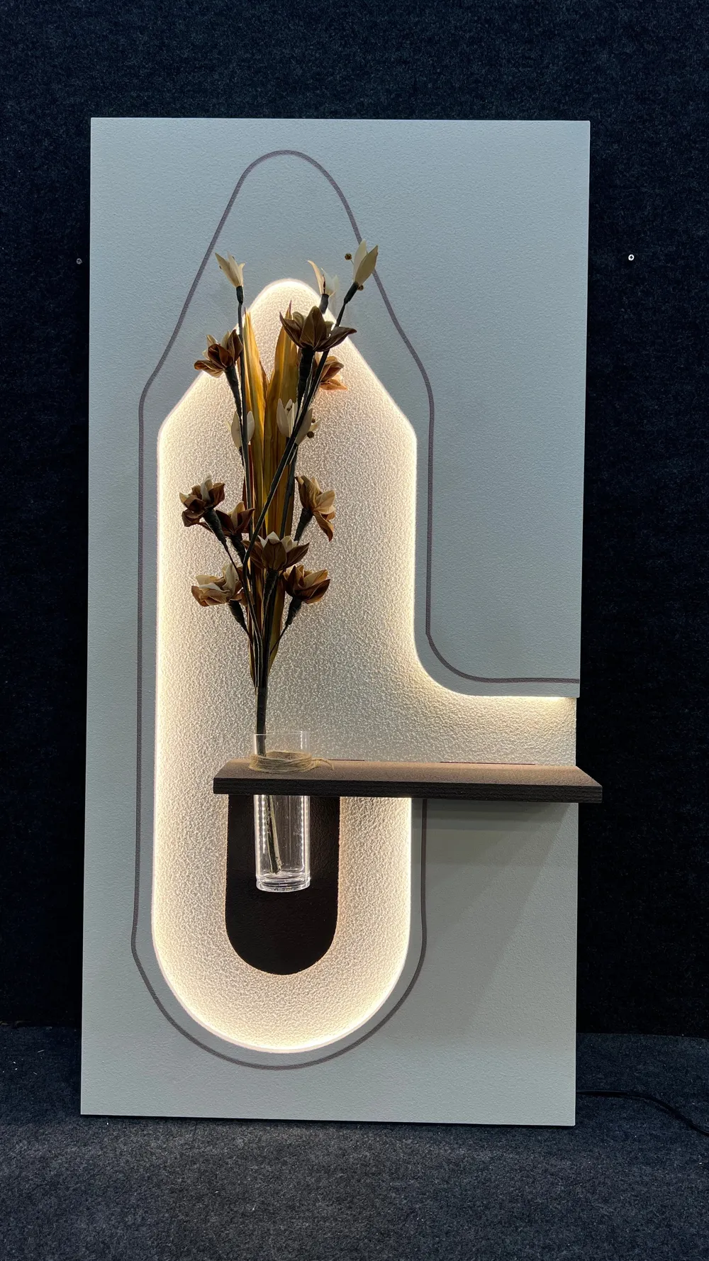 Eardrop Bloom – LED Sandstone Wall Art with Remote