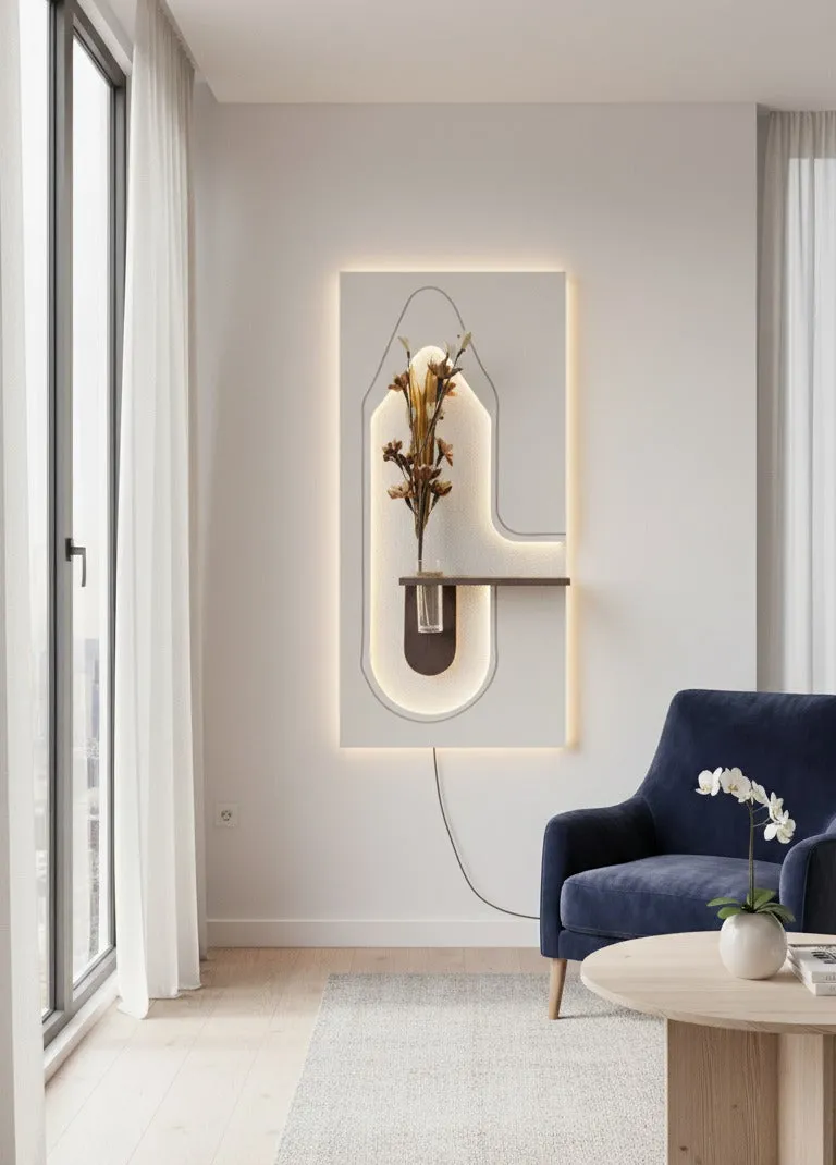 Eardrop Bloom – LED Sandstone Wall Art with Remote