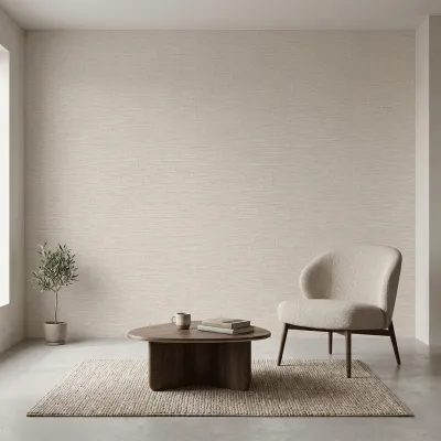 Elegant Linen Texture Vinyl Wallpaper