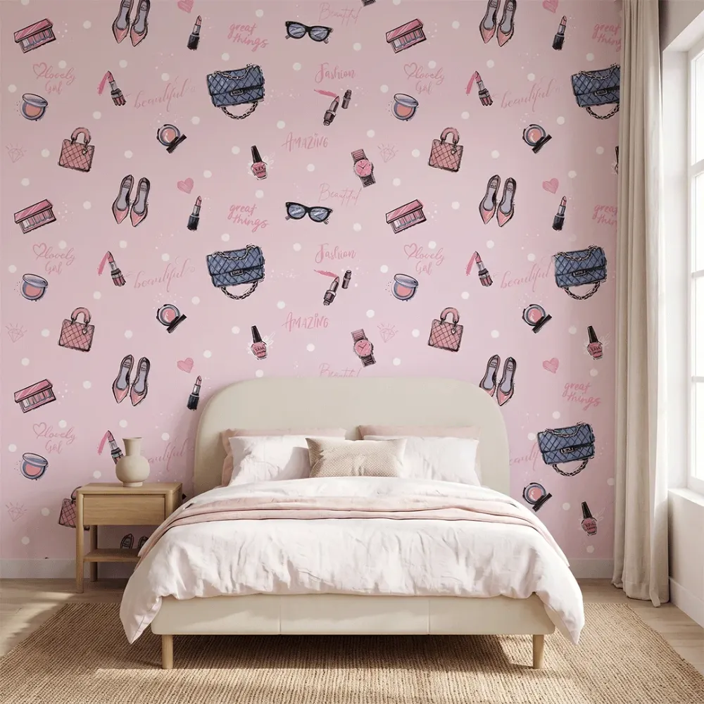 Fashion & Beauty Girls Wallpaper | Premium Korean Vinyl Teen Bedroom Wallpaper