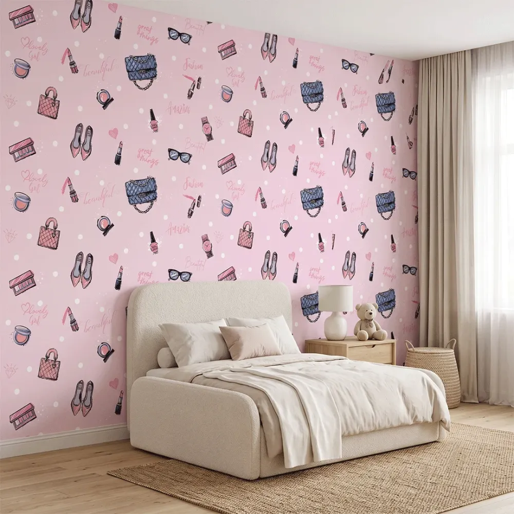 Fashion & Beauty Girls Wallpaper | Premium Korean Vinyl Teen Bedroom Wallpaper