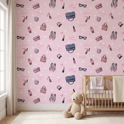 Fashion & Beauty Girls Wallpaper | Premium Korean Vinyl Teen Bedroom Wallpaper