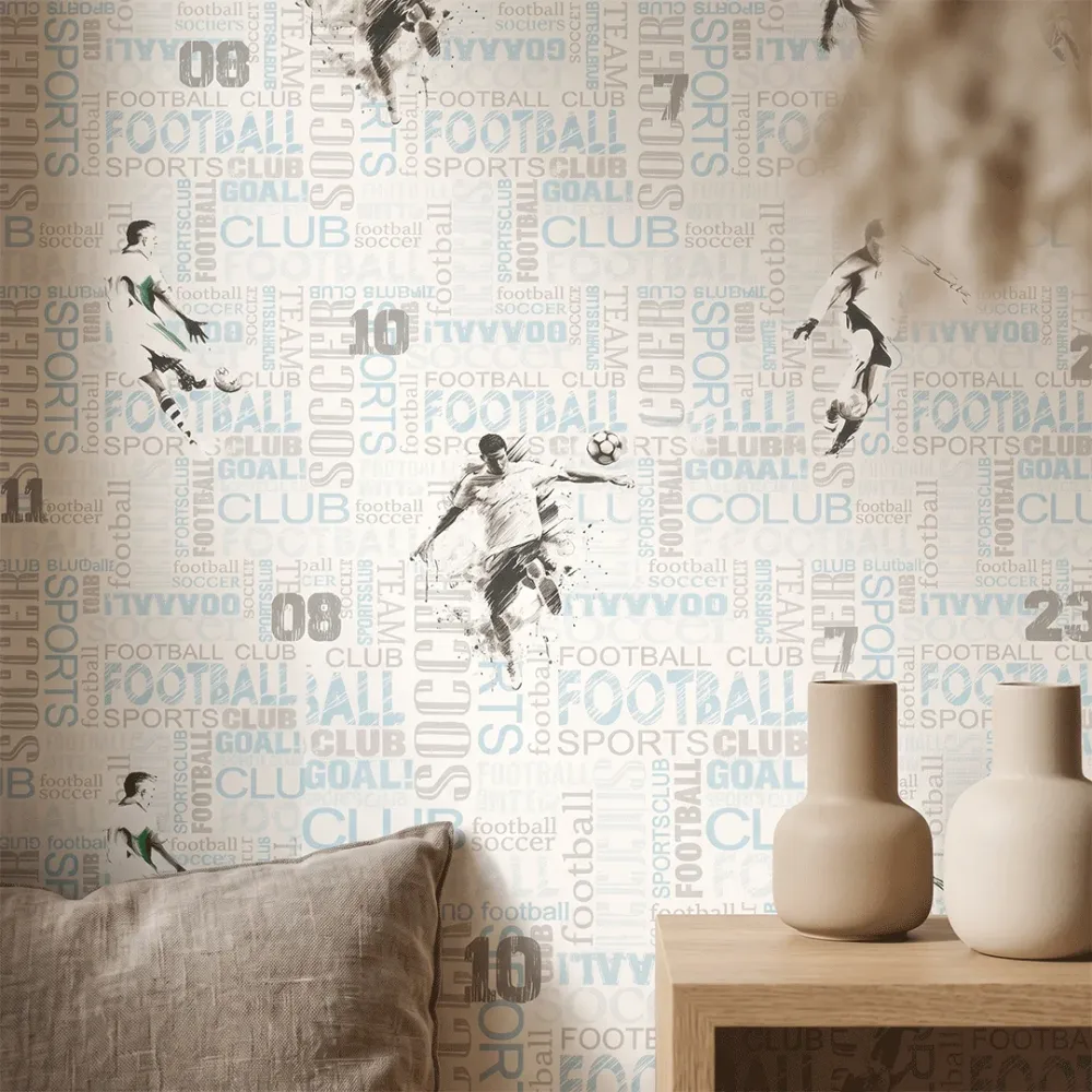 Football Sports Wallpaper | Premium Korean Vinyl Soccer Player Wallpaper