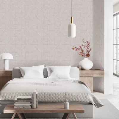 Geometric Textured Weave Wallpaper
