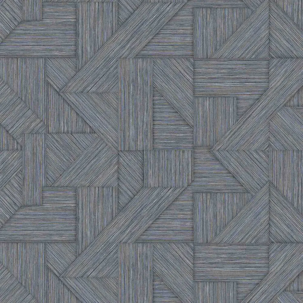 Geometric Textured Weave Wallpaper – Charcoal Slate