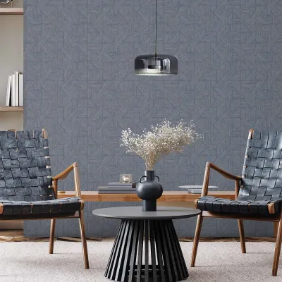 Geometric Textured Weave Wallpaper