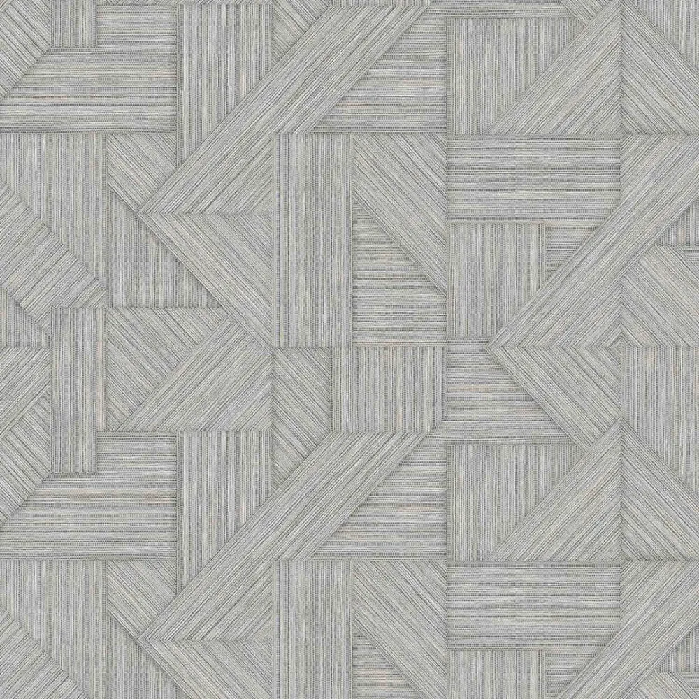 Geometric Textured Weave Wallpaper - Warm Greige 