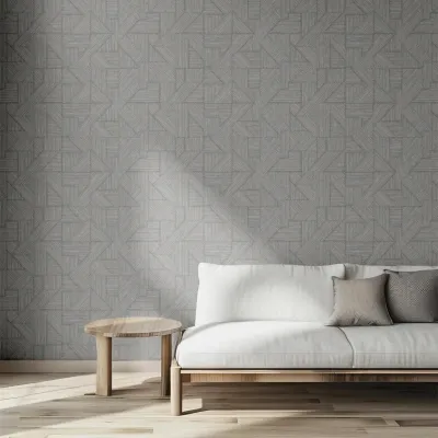 Geometric Textured Weave Wallpaper