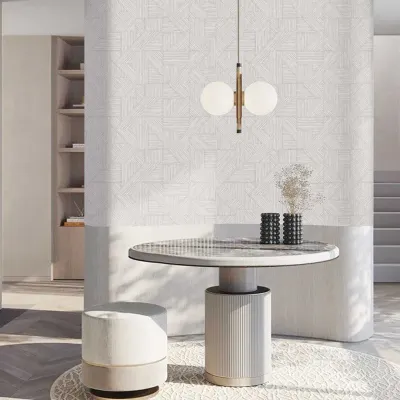 Geometric Textured Weave Wallpaper