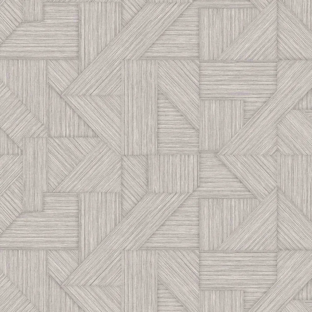 Geometric Textured Weave Wallpaper - Ivory Linen