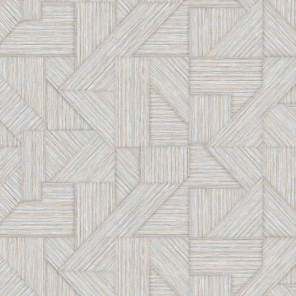 Geometric Textured Weave Wallpaper - Pearl Beige 