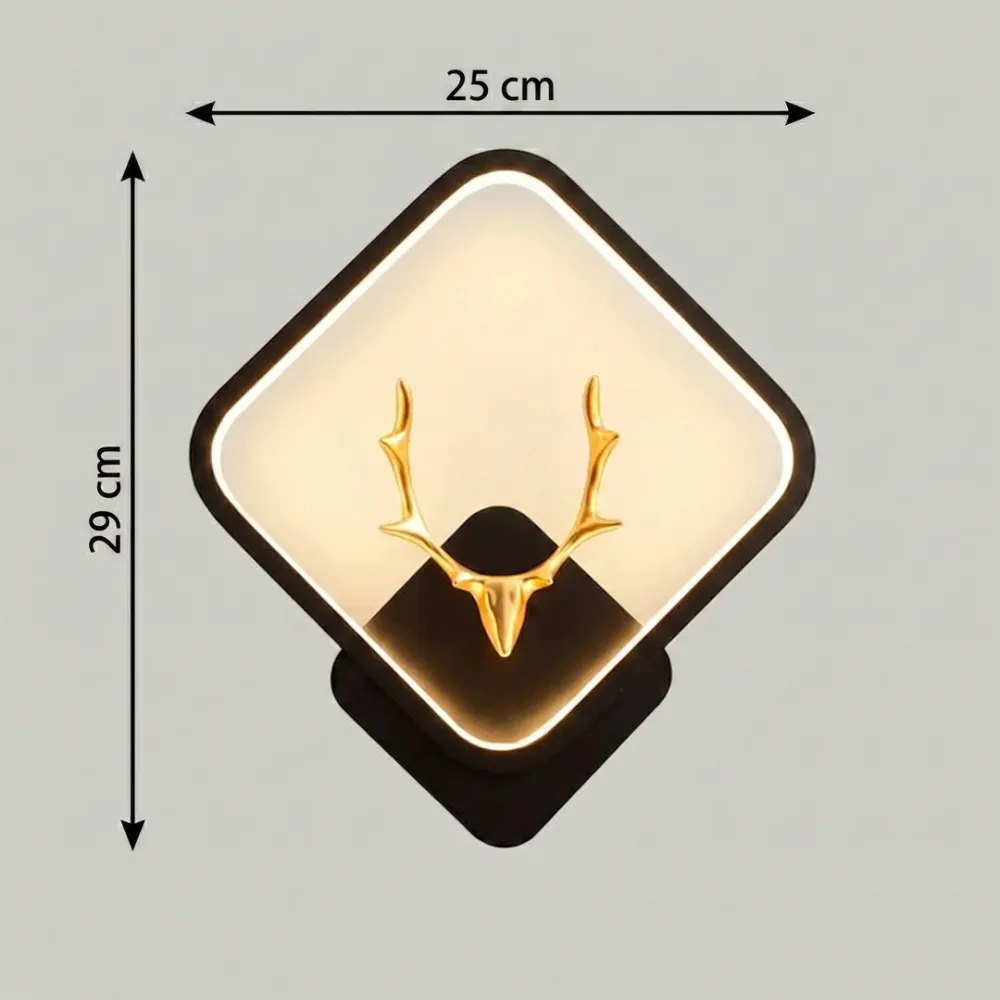 Golden Antler Diamond LED Wall Light Luxury Designer Decorative Wall Lamp 