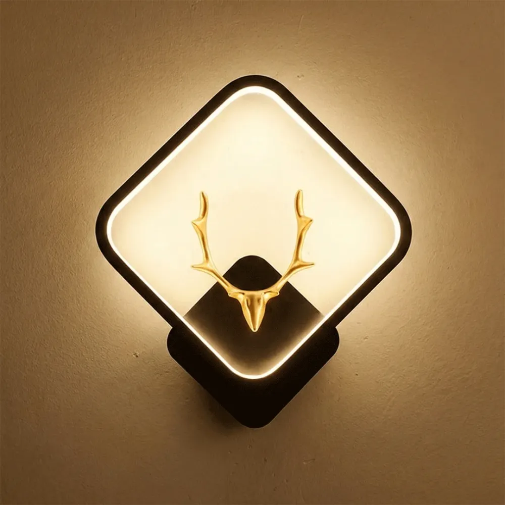 Golden Antler Diamond LED Wall Light Luxury Designer Decorative Wall Lamp 