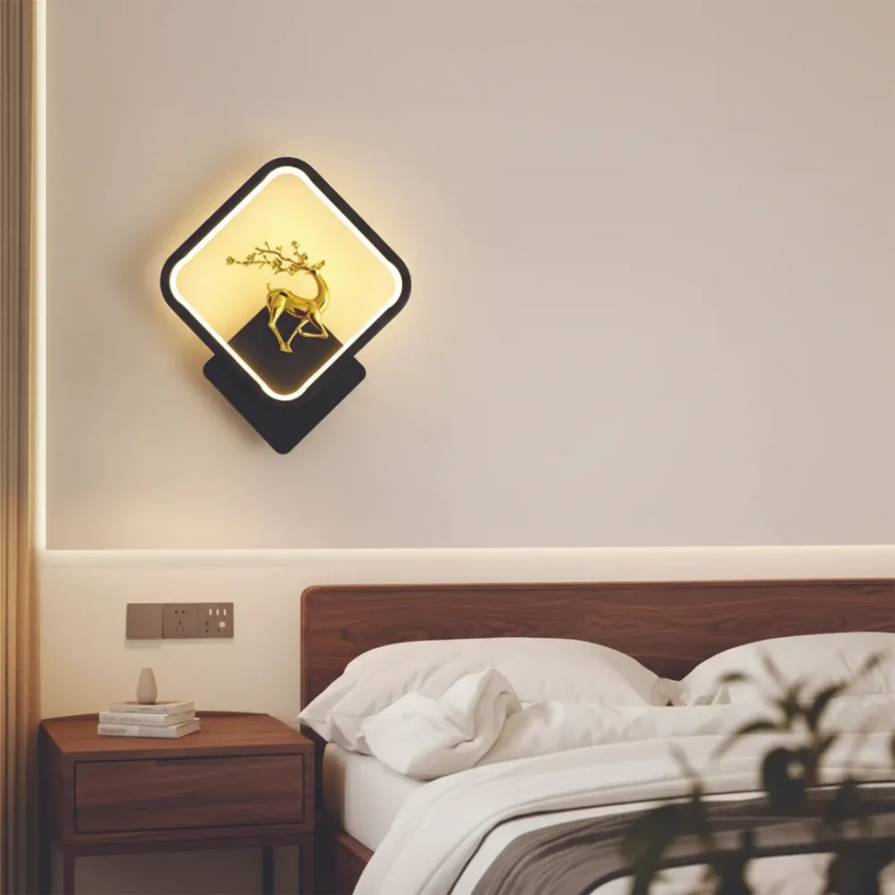 Golden Deer Diamond LED Wall Light 