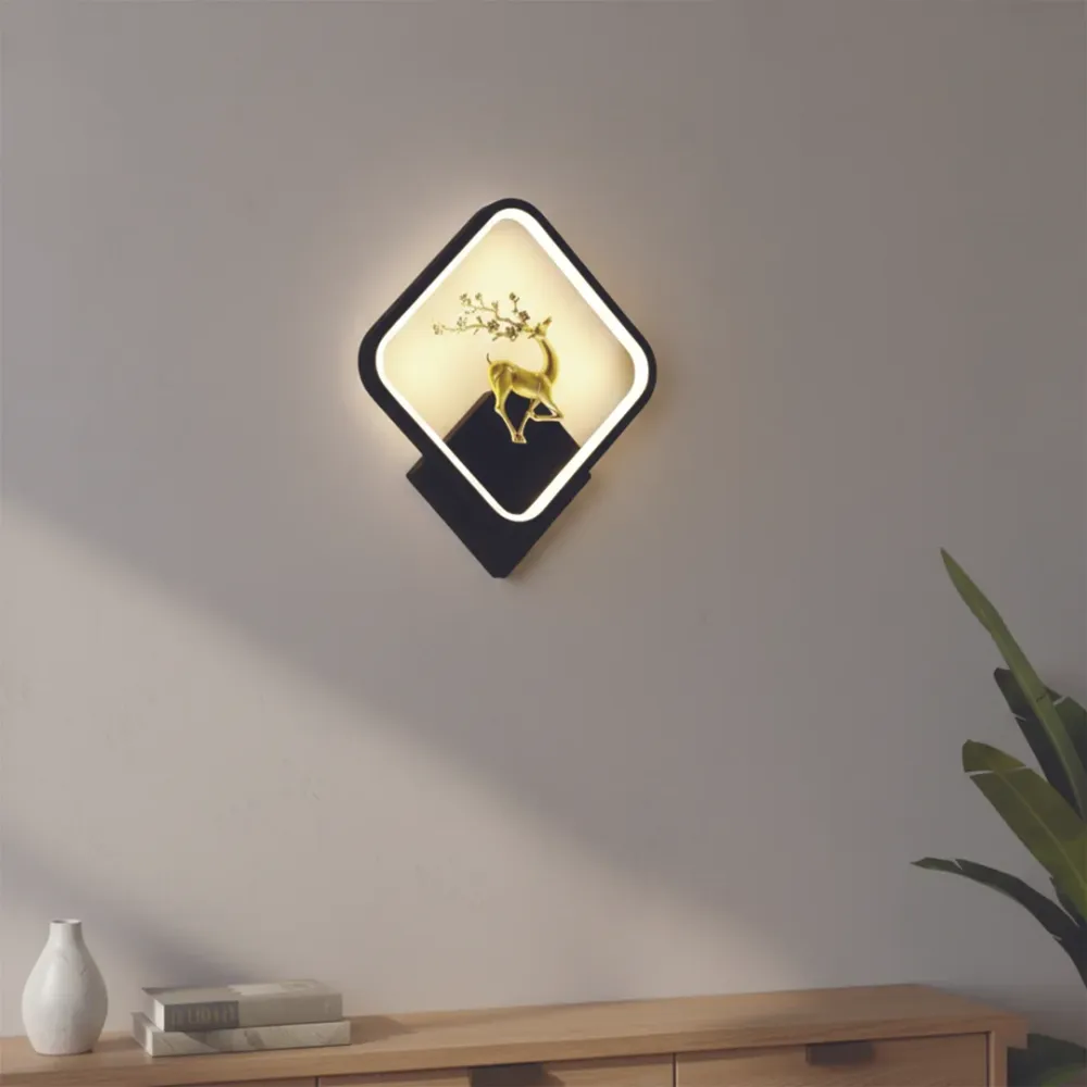 Golden Deer Diamond LED Wall Light 