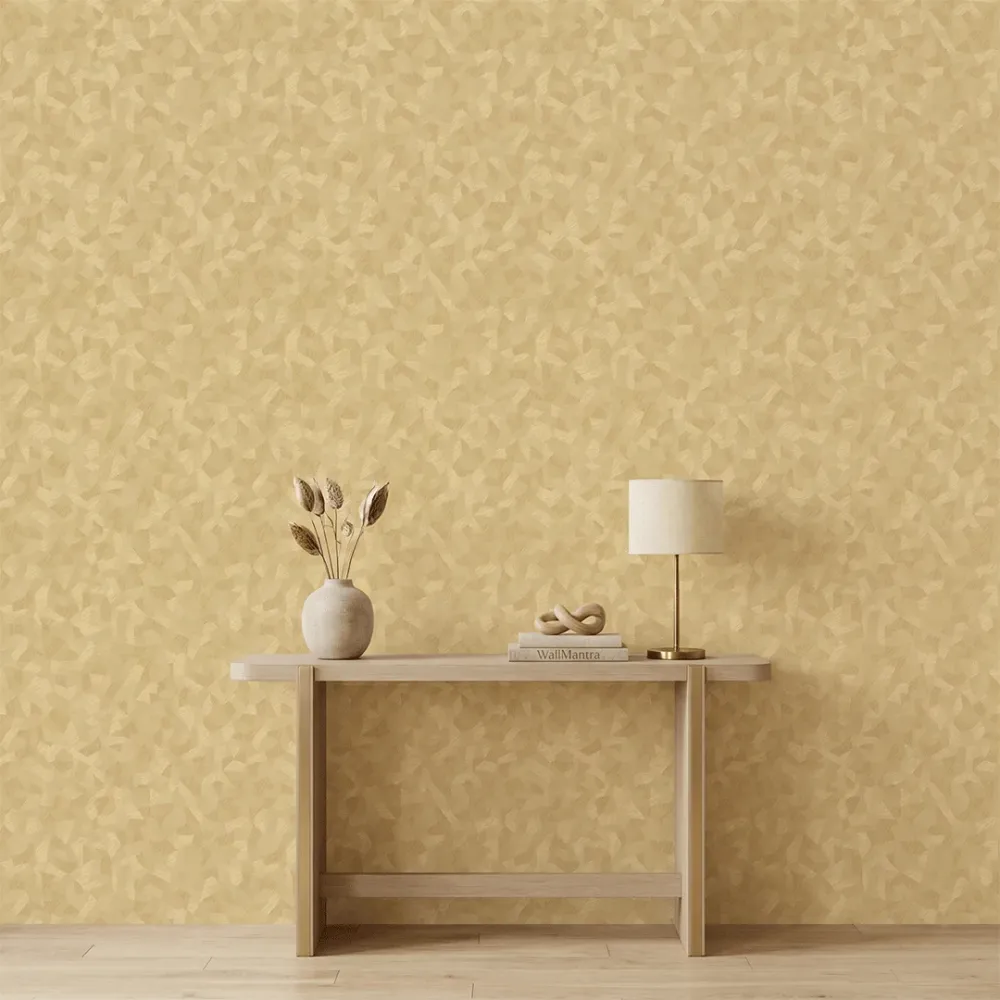Golden Wheat Facet Geometric Texture Wallpaper