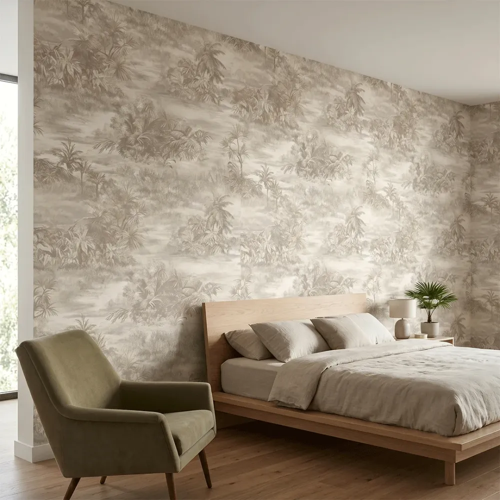 Ivory Lagoon Tropical Escape Wallpaper 