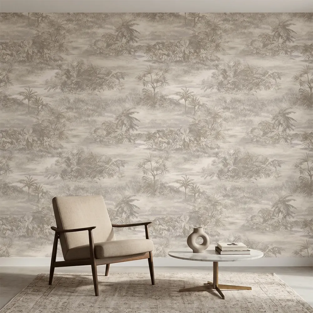 Ivory Lagoon Tropical Escape Wallpaper 