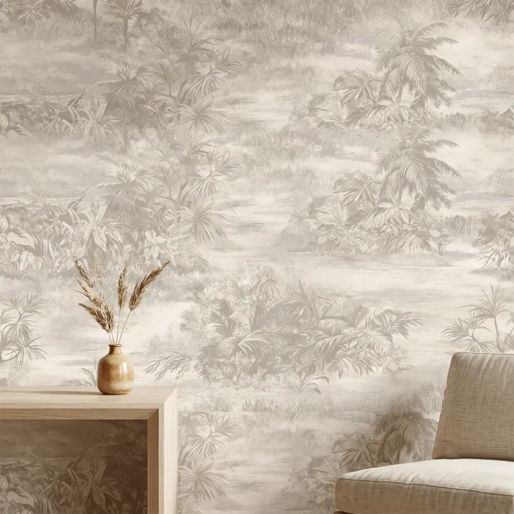 Ivory Lagoon Tropical Escape Wallpaper 