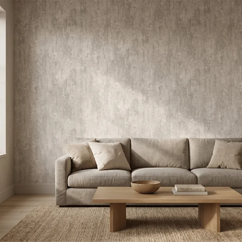 Ivory Limestone Textured Plaster Wallpaper