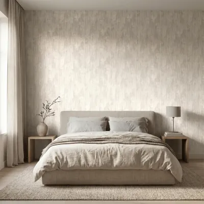 Ivory Limestone Textured Plaster Wallpaper