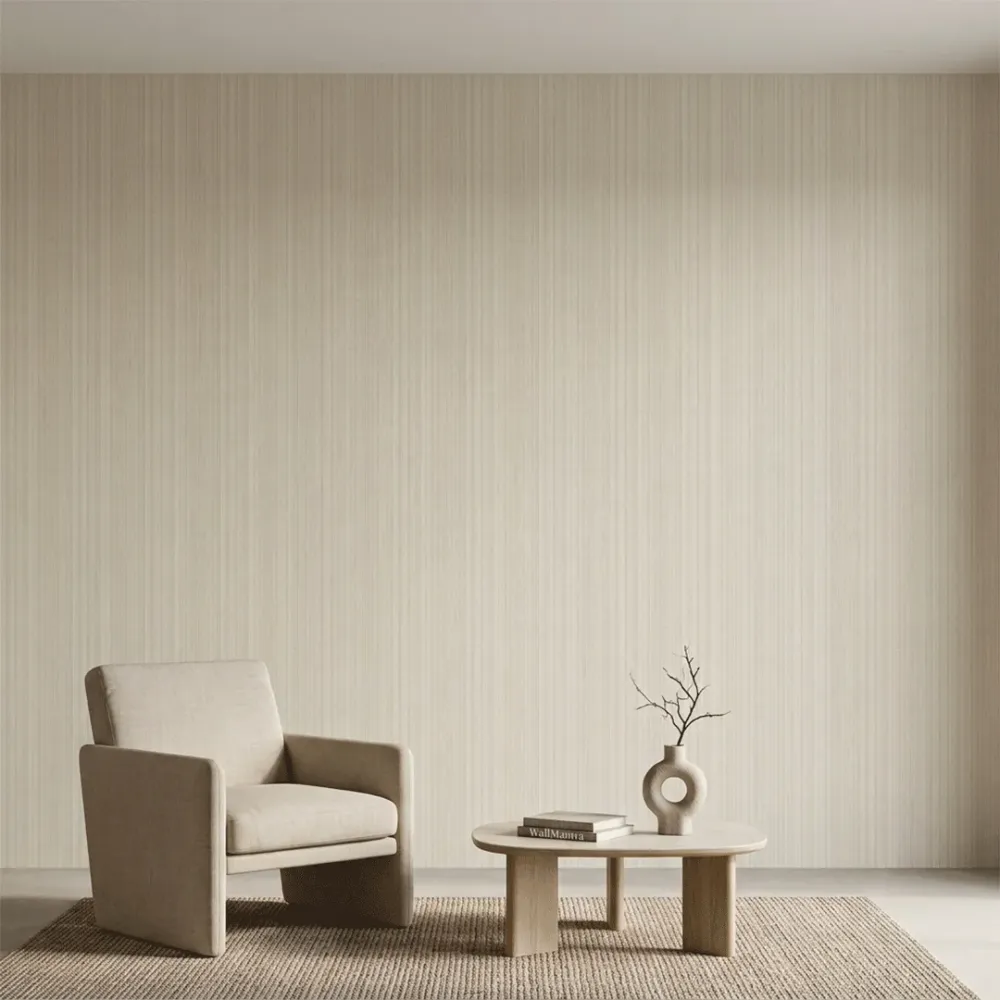 Ivory Vertical Textured Wallpaper