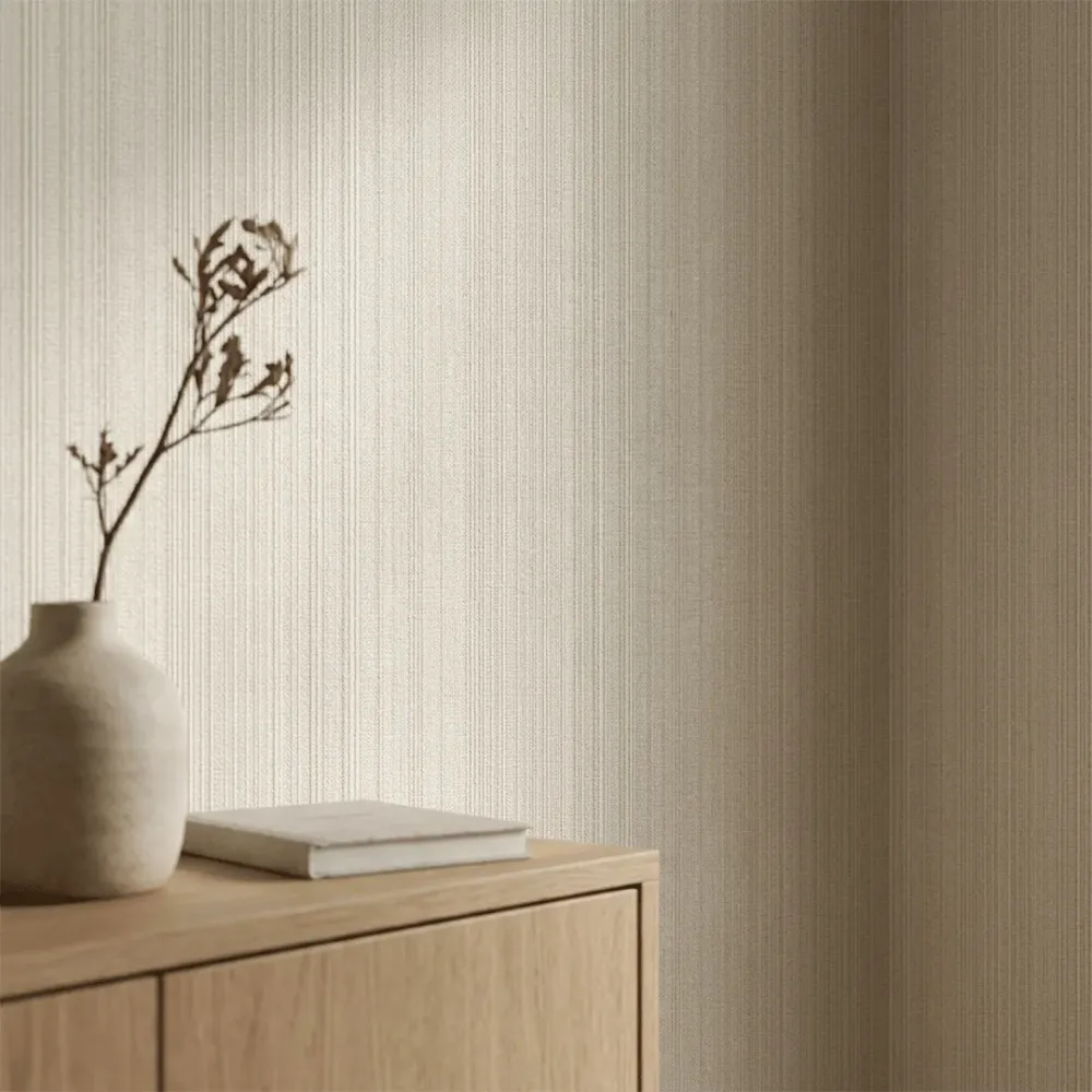 Ivory Vertical Textured Wallpaper