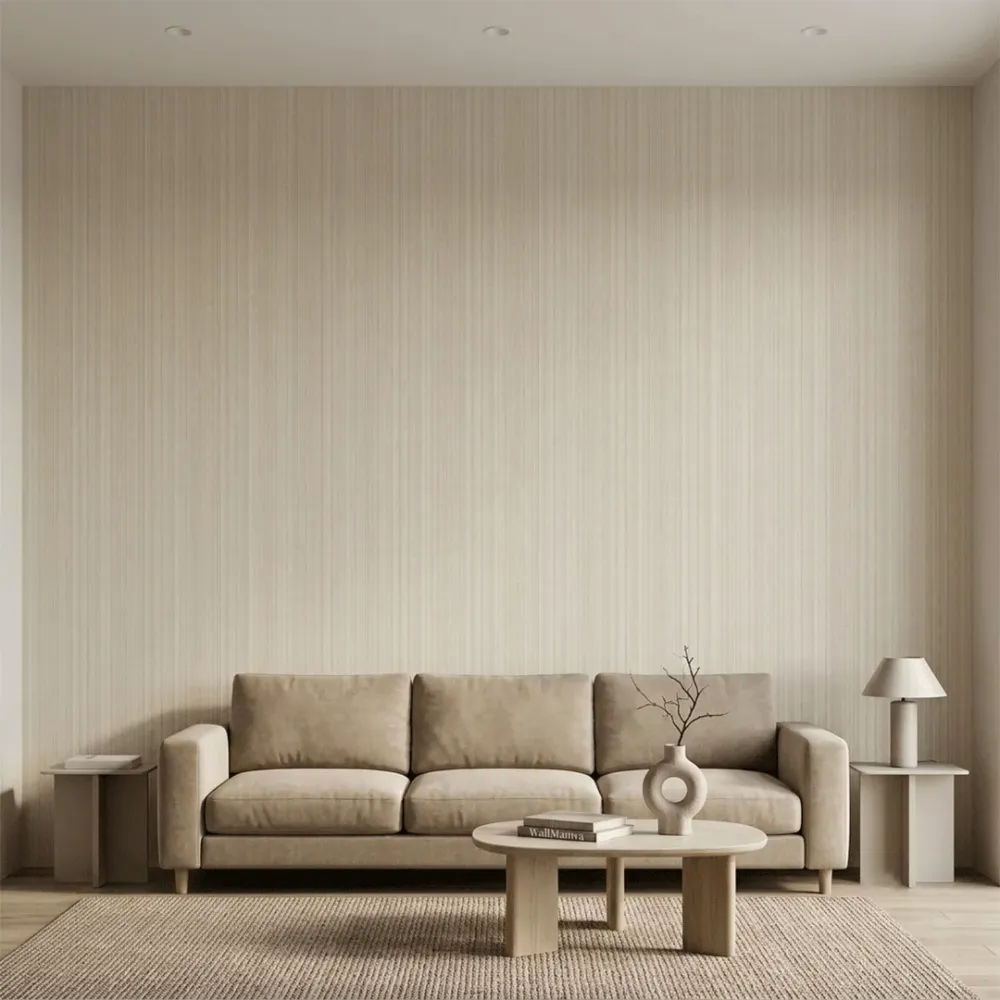 Ivory Vertical Textured Wallpaper