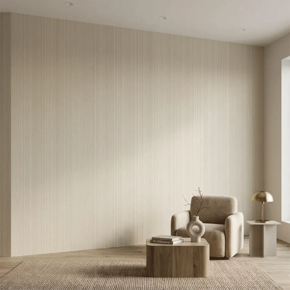 Ivory Vertical Textured Wallpaper